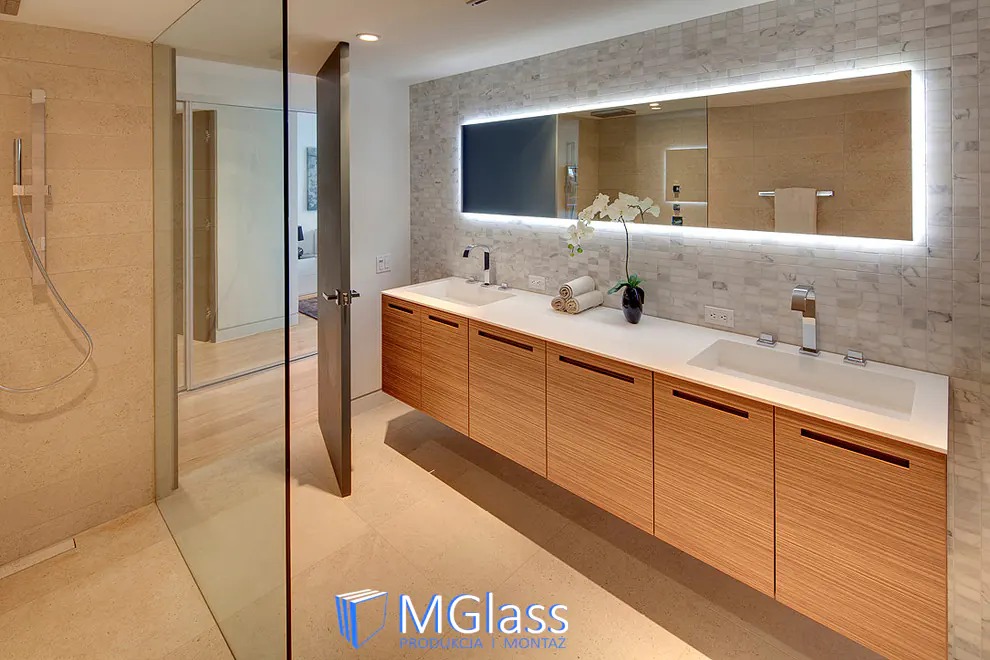 Zastosowanie lustra poziome na wymiar z montażem Gdańsk Sopot Gdynia Trójmiasto pruszcz gdanski.